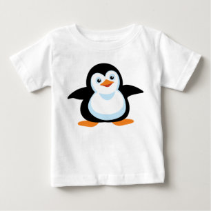 Camiseta Para Bebê pinguim dos desenhos animados