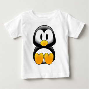 Camiseta Para Bebê Pinguim Engraçado e Bonito