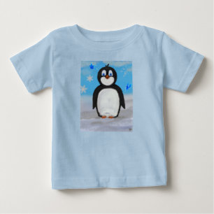 Camiseta Para Bebê Pinguim, Feliz