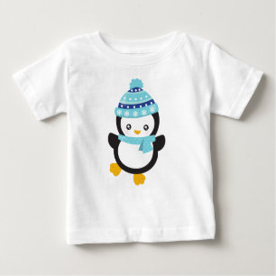Camiseta Para Bebê Pinguim Gato, Pinguim De Bebê, Pinguim Com Scarf
