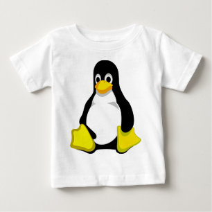Camiseta Para Bebê Pinguim Linux Tux