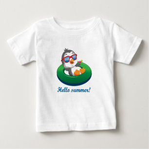 Camiseta Para Bebê Pinguim na Croácia