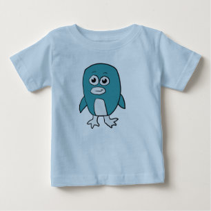 Camiseta Para Bebê Pinguim Retro