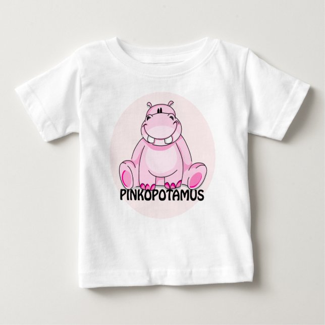Camiseta Para Bebê pinkopotamus 1 (Frente)