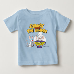 Camiseta Para Bebê Pinky e o Cérebro   Ciências laboratoriais