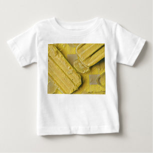 Camiseta Para Bebê Pintel de cone de sorvete amarelo