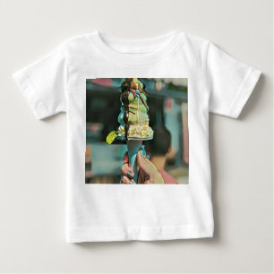 Camiseta Para Bebê Pintel de sorvete retrô
