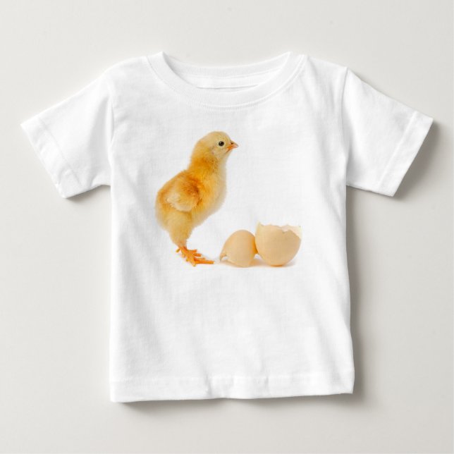 Camiseta Para Bebê Pintinho (Frente)