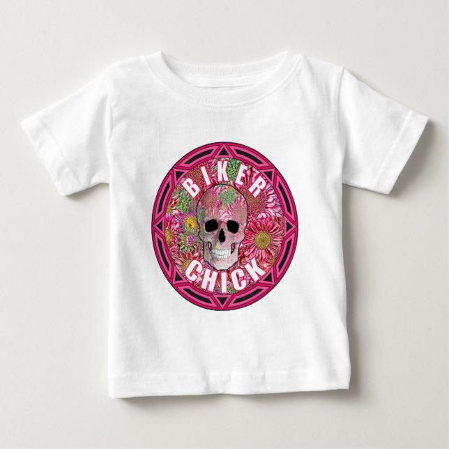 Camiseta Para Bebê Pintinho Biker 001 (Frente)