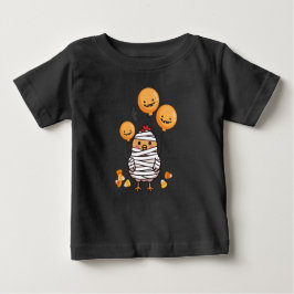 Camiseta Para Bebê Pintinho da múmia do Dia das Bruxas