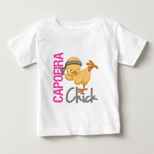 Camiseta Para Bebê Pintinho de Capoeira (Frente)