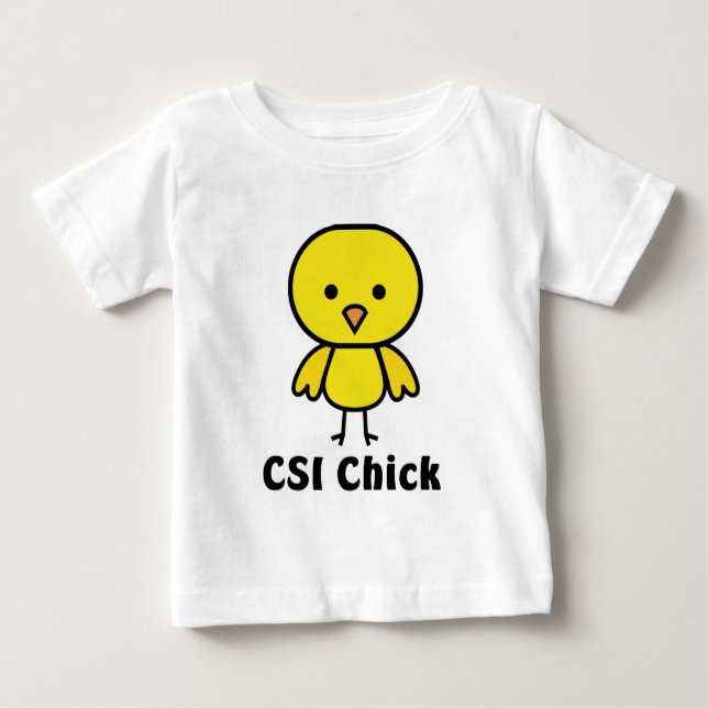 Camiseta Para Bebê Pintinho de CSI (Frente)