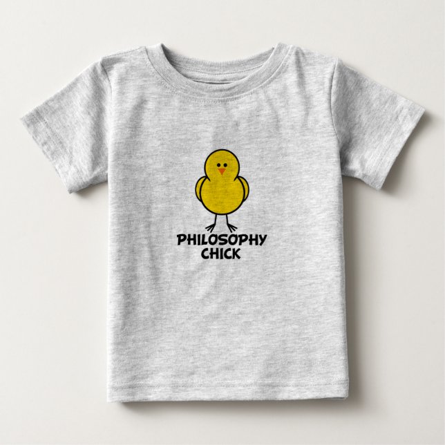 Camiseta Para Bebê Pintinho de Filosofia (Frente)