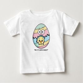 Camiseta Para Bebê Pintinho de Páscoa em ovos rachados - Feriado de P