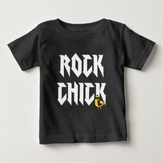 Camiseta Para Bebê Pintinho de rock T-shirt