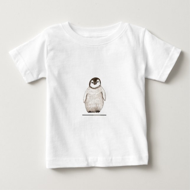 Camiseta Para Bebê pintinho pinguim (Frente)