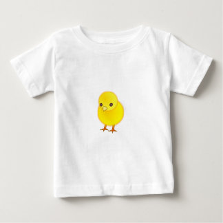 Camiseta Para Bebê Pintinho T-Camisa-Animal-Amarelo do bebê do