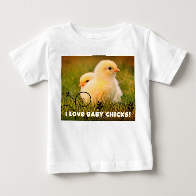 Camiseta Para Bebê Pintinhos (Frente)