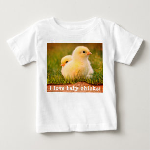 Camiseta Para Bebê Pintinhos