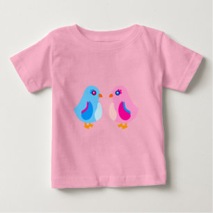 Camiseta Para Bebê Pintinhos de arte