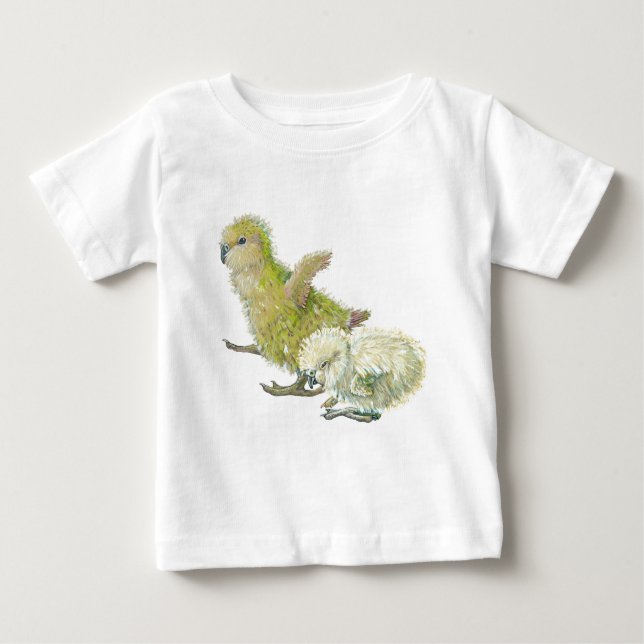 Camiseta Para Bebê Pintinhos do Kakapo (Frente)