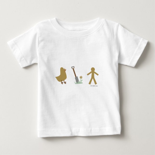 Camiseta Para Bebê Pintinhos Me Encaixe (Frente)