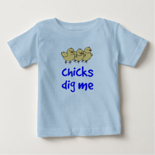 Camiseta Para Bebê Pintinhos Me Encaixe