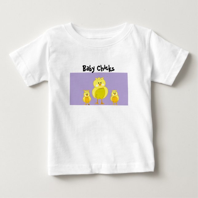 Camiseta Para Bebê Pintos Bebês (Frente)