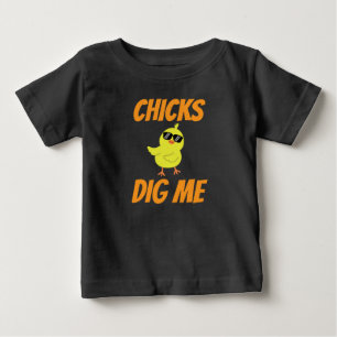 Camiseta Para Bebê Pintos Bebês Me Adoram