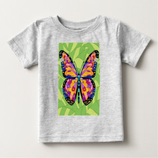 Camiseta Para Bebê Pintura abstrata de borboleta