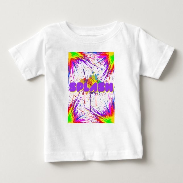 Camiseta Para Bebê pintura de abertura (Frente)