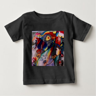 Camiseta Para Bebê Pintura de Abstrato Kandinsky 1913