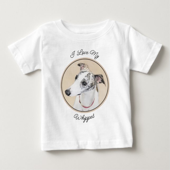 Camiseta Para Bebê Pintura de chicote - Arte de Cachorro Original Bon (Frente)