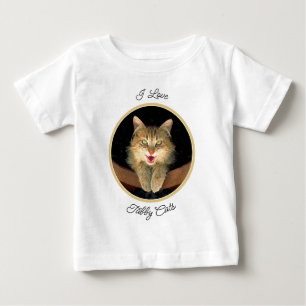 Camiseta Para Bebê Pintura de Gatos Loucos - Arte de Gato Original Bo