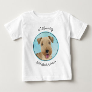 Camiseta Para Bebê Pintura de Lakeland Terrier - Arte de Cachorro Ori