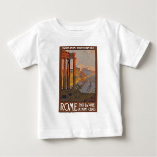 Camiseta Para Bebê Pintura de Viagem de Anúncio da Roma Antiga