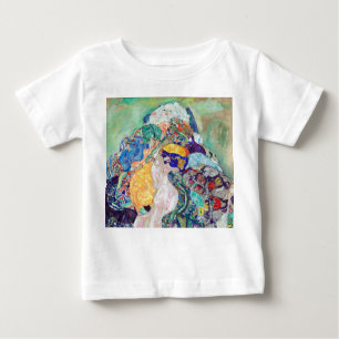 Camiseta Para Bebê Pintura do Baby Cradle por Gustav Klimt