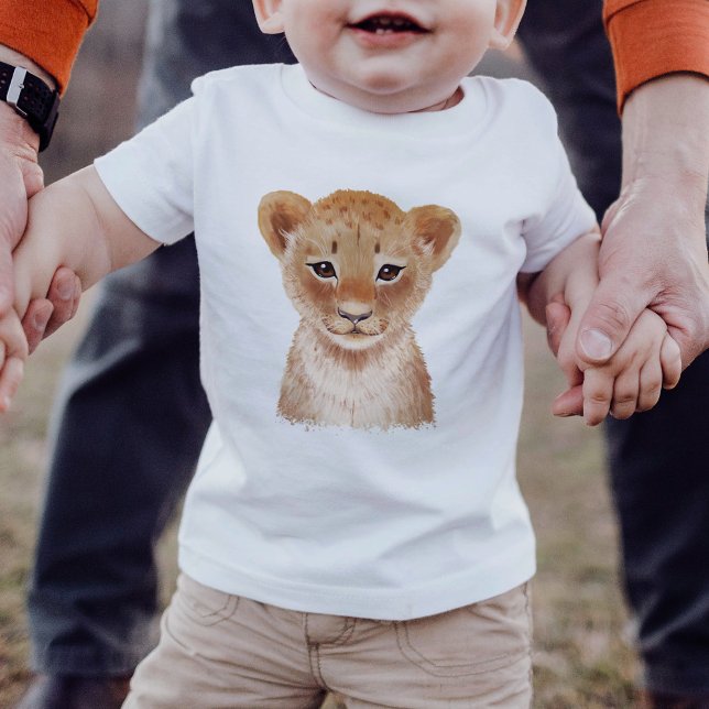 Camiseta Para Bebê Pintura do Cubo Lion Cubo (Criador carregado)