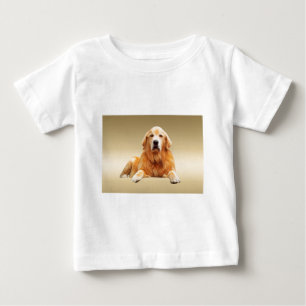 Camiseta Para Bebê Pintura em Aquarela de Cachorro Labrador Preto