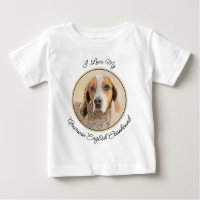 Pintura em Coonhound Inglês Americano - Bebê de Ar