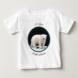 Camiseta Para Bebê Pintura em Cubo Polar - Arte original sobre a vida