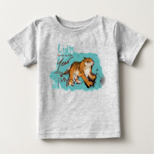 Camiseta Para Bebê Pintura original - Tigre chinês Ano Novo Bebê 20