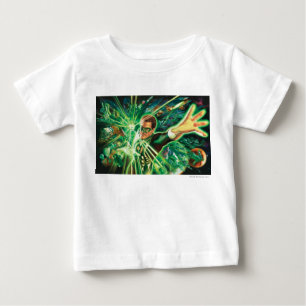 Camiseta Para Bebê Pintura verde da lanterna
