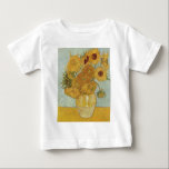 Camiseta Para Bebê Pinturas de Van Gogh:Van Gogh Sunflower<br><div class="desc">Aproveite a beleza das pinturas de Vincent Van Gogh a qualquer momento. Uma das pinturas mais famosas,  Vincent Van Gogh Sunflower é uma obra-prima clássica. Agora você pode apreciar Sunflower Van Gogh a qualquer momento.</div>