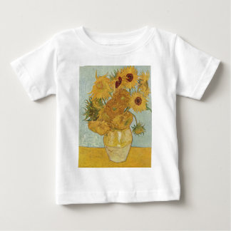 Camiseta Para Bebê Pinturas de Van Gogh:Van Gogh Sunflower