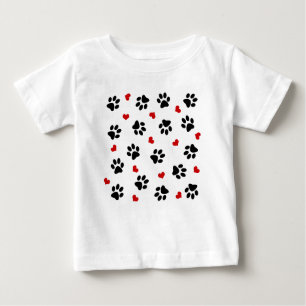 Camiseta Para Bebê Pinturas e Corações