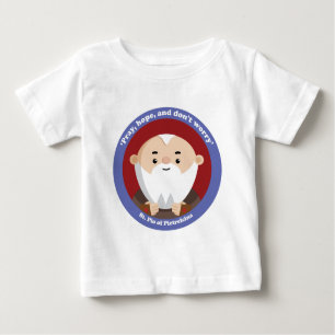 Camiseta Para Bebê Pio rua de Pietrelcina