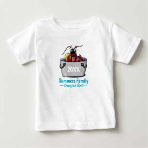 Camiseta Para Bebê Piquenique anual do Partido da Família Boil