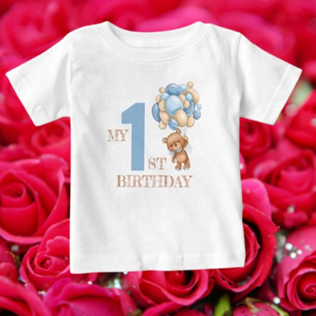 Camiseta Para Bebê piquenique de ursinho de 1rua (Celebrate your little one's first teddy bear picnic with this adorable baby T-shirt! )