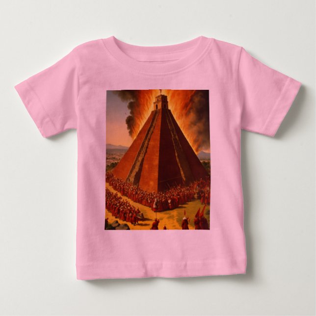 Camiseta Para Bebê Piramida T-Shirt (Frente)